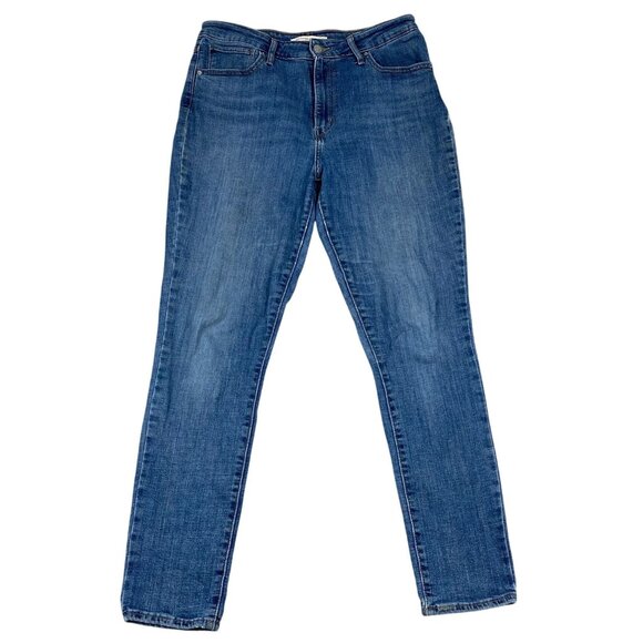Levis Women's Jeans Size 32 or 32x30 721 High Rise Skinny Medium Wash Denim - Picture 1 of 13